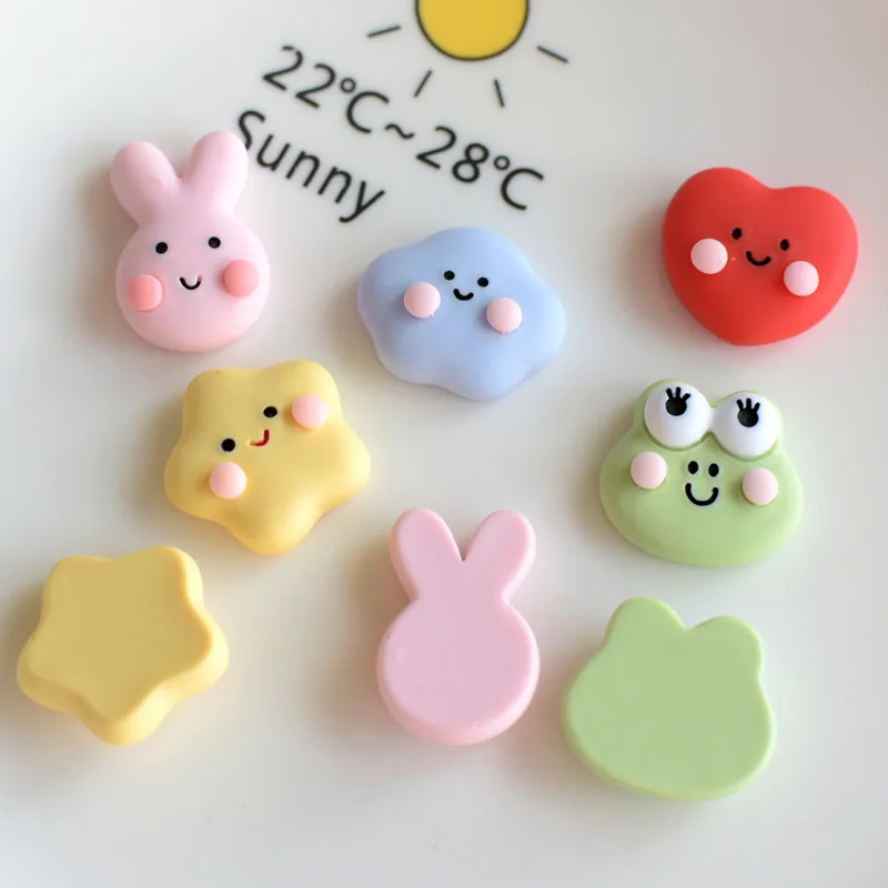 

10Pcs Professional Supplier 3d Cute clouds star rabbit Heart DIY kawaii resin nail art accessories decoration charms diy crafts