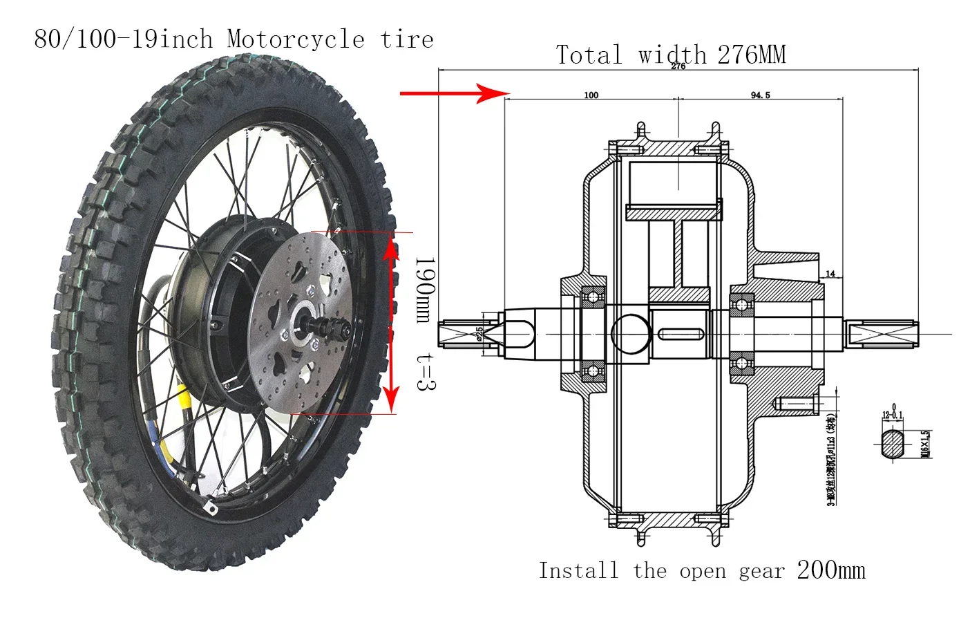 Professional Motorcycle Electric Kit Conversion Electric Motorcycle Kit 6000w with Battery