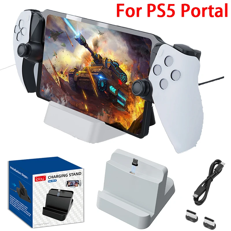 Charging Dock for Playstation Portal Handheld Console Accessories Type C Charging Stand Base Charger Station For PS5 Portal