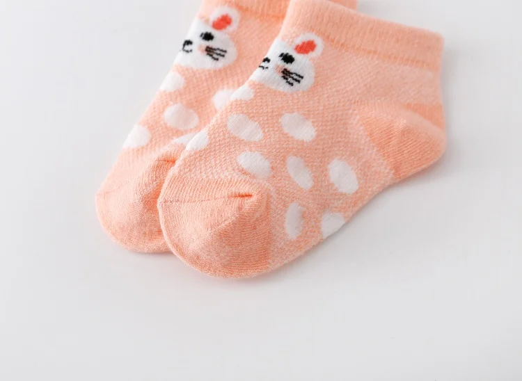 5 Paare/los Infant Baby Socken Für Mädchen Jungen Sommer Mesh Dünne Baby Socken Baumwolle Casual Druck Neugeborenen Kleinkind Junge Socke 0-24Month – Detail 18