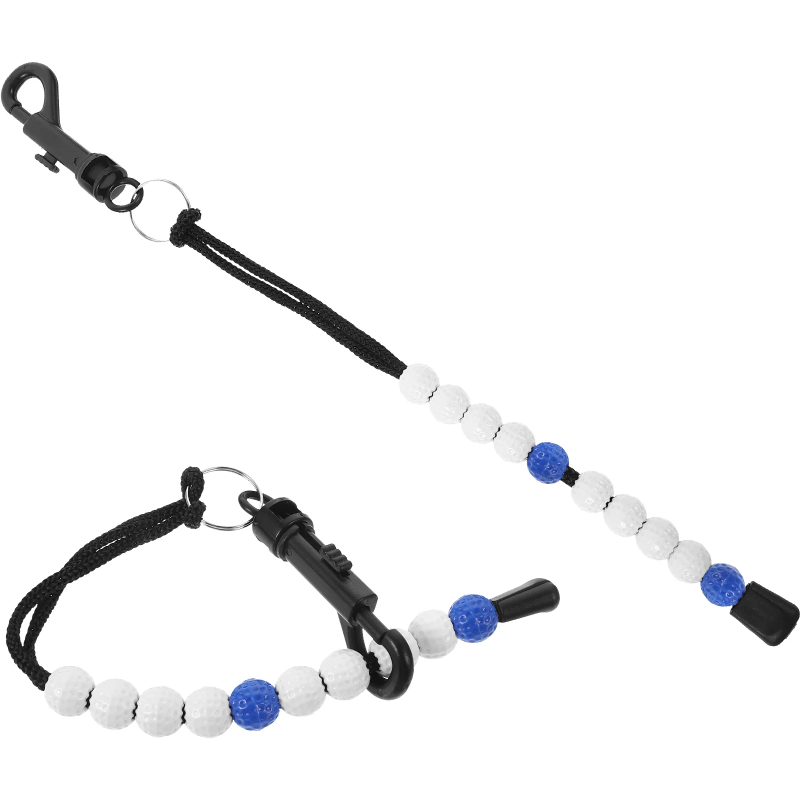 

2pcs Scorer Stroke Counter Golfing Scoring Bead Tracker Keeper Plastic Round Golfing Attachment Portable Beaded Counter