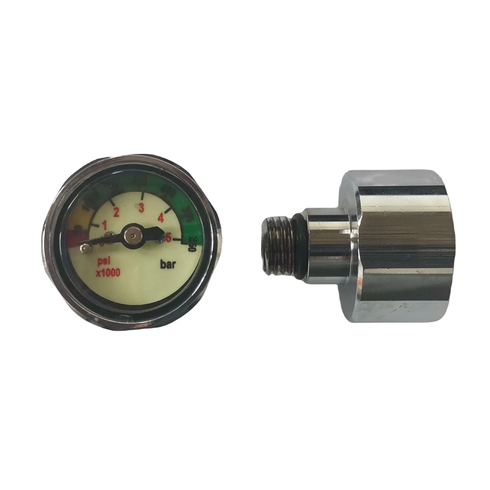 28mm Diameter Mini Scuba Diving Pony Bottle Gauge 350BAR / 5000 PSI Dial 7/16