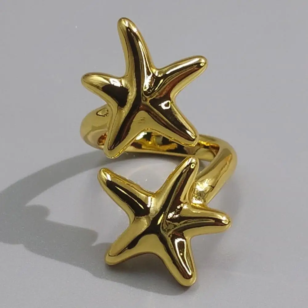 Women's Chunky Gold Silver Plated Butterfly Heart Star Statement Ring
