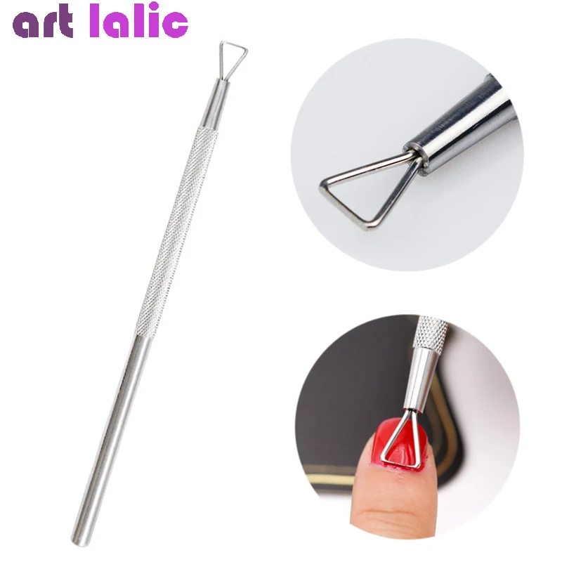 Stainless Steel Nail Polish Remover Tool, Gel Nail Scraper, Cuticle Pusher for Home and Salon Use