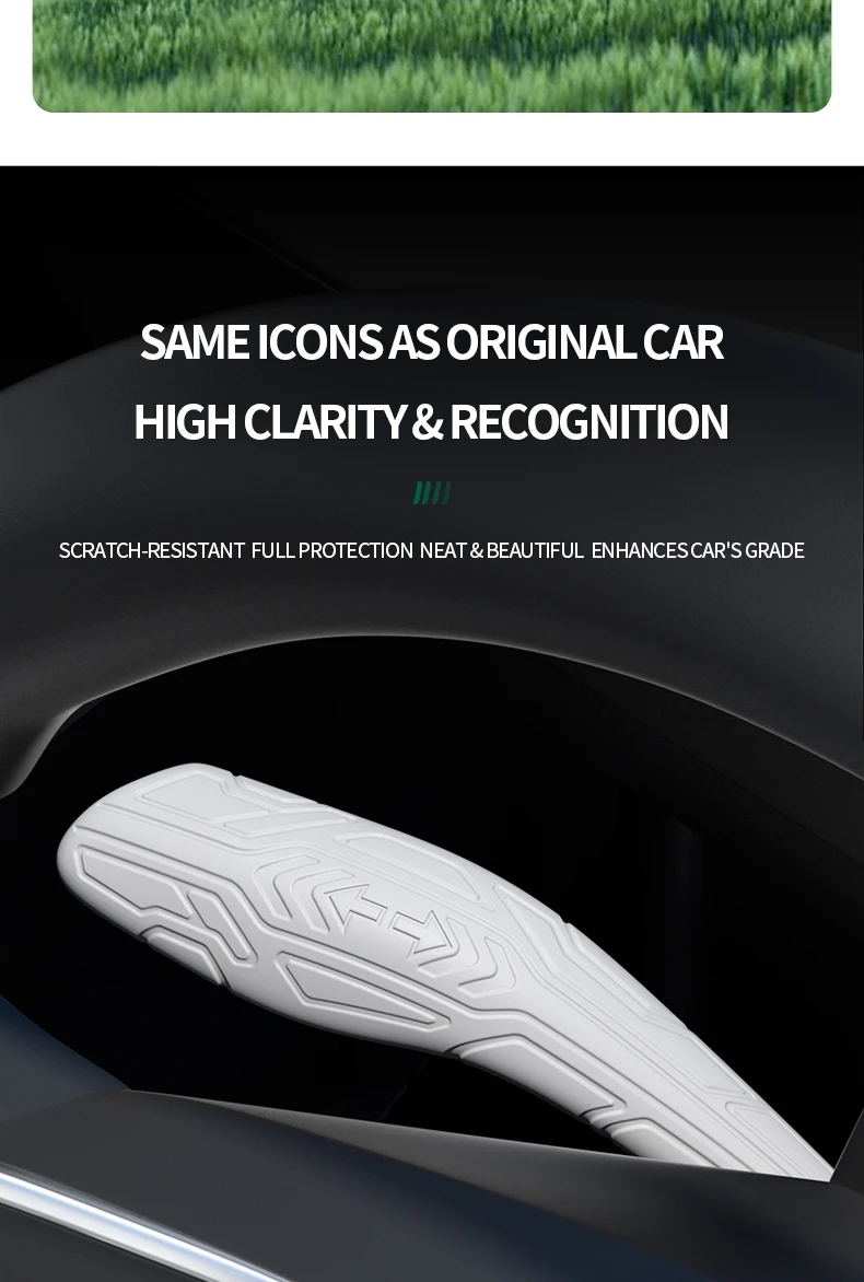 Für Tesla Model Y Juniper, Model 3 Highland & Model YL (2025-) Silikon-Lenksäulen-Schalthebelabdeckung Gangschaltungsschutz – Detail 6