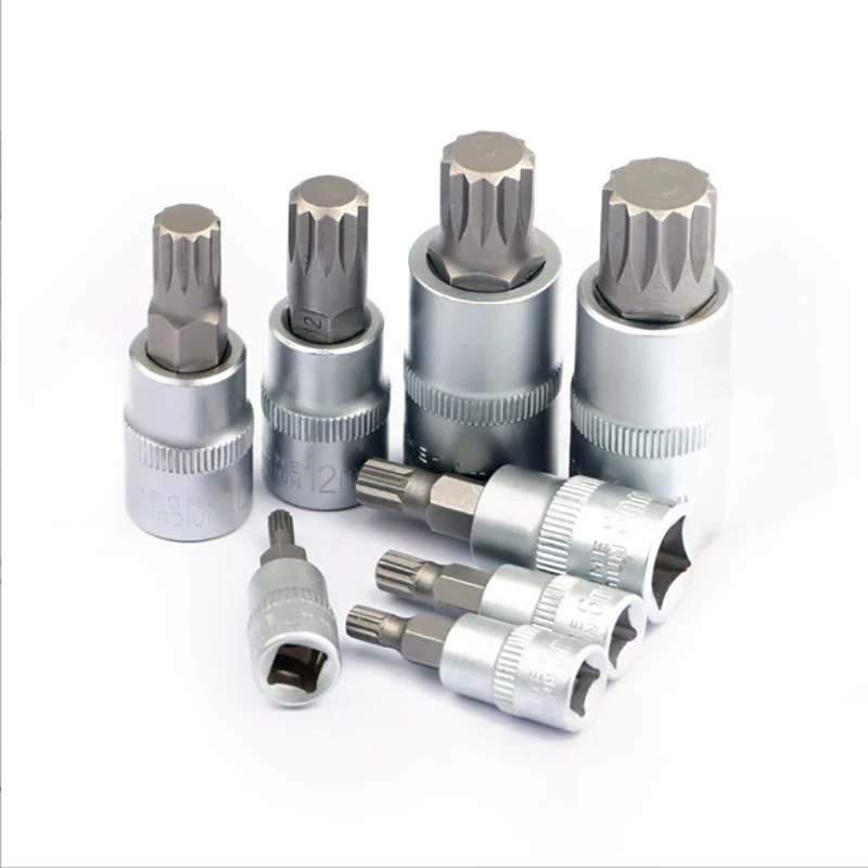 8PC  Pressure Batch Socket 4-16mm extended Version Compression Socket Set for Metric and Imperial Wrench Special Socket