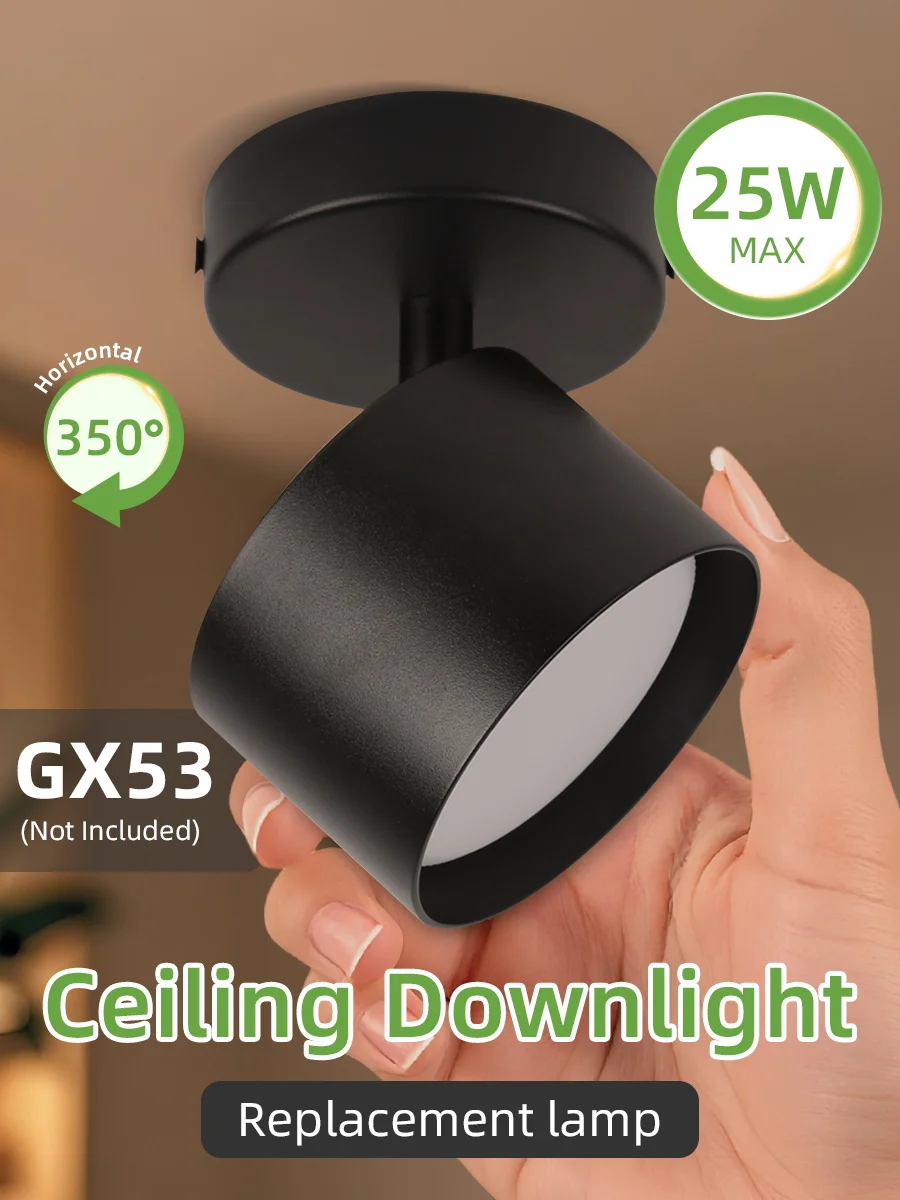 Kitchen DownLight GX53 AC85V-265V Living Room Bedroom Corridor Spot Ceiling Light LED Room Decor Spotlight Led Home Wall Light