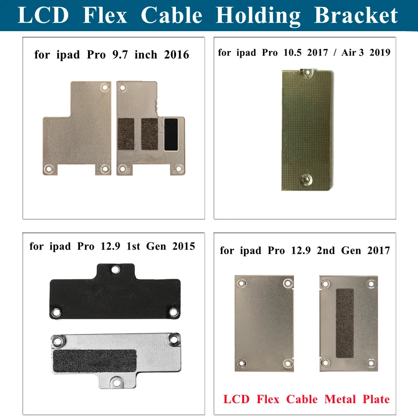 1Pcs LCD Screen Flex Cable Shield Bracket Metal Plate For IPad Pro 9.7 10.5 12.9 Inch 1st 2nd Gen 2017 Air 3 2019 Repair Parts