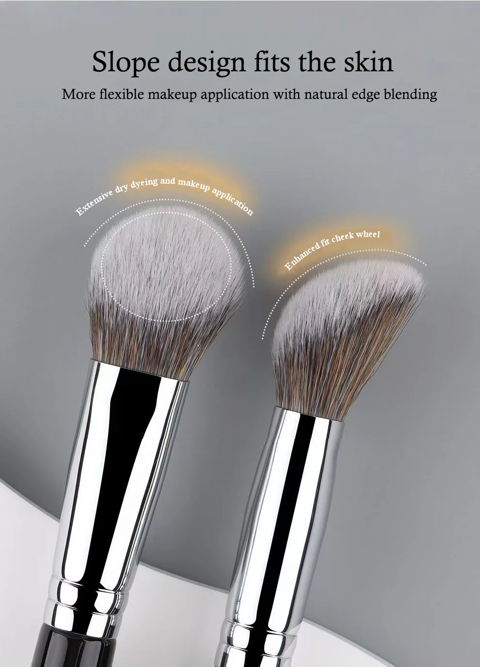 Cream Blush Brush Mimics Fingertip Aplication Stippling Powder Blusher Cream Makeup Brushes Synthetic Hair Blush Make Up Tools
