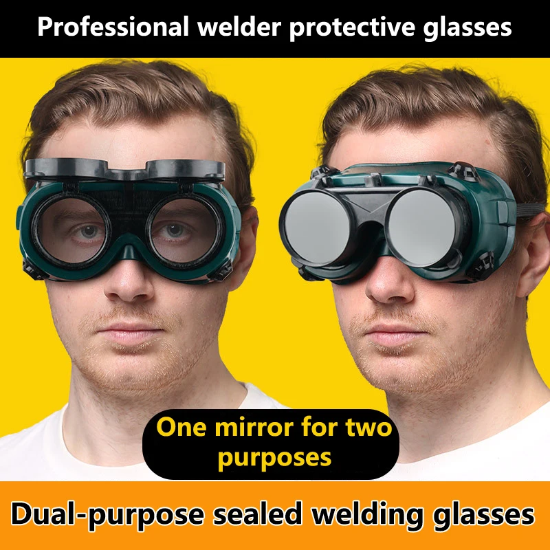 Welding Glasses Work Safety Eye Protecting Glasses Goggles Lab Dust Paint Industrial Anti-Welder Glasses Splash Wind Dust Proof