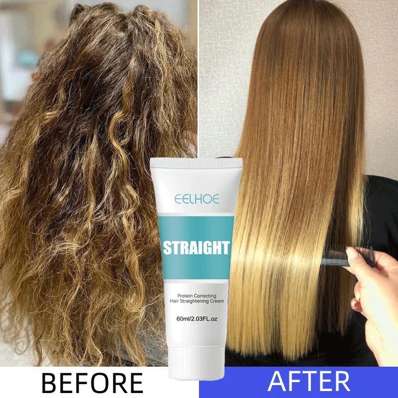 

60ml Keratin Hair Straightening Cream Professional Damaged Treatment Faster Smoothing Curly Hair Care Protein Correction Cream