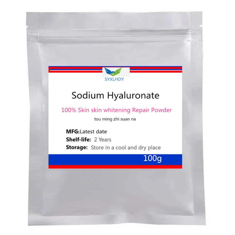 50-1000g 100% Sodium Hyaluronate Powder Hyaluronic Acid Stock Solution Skin skin whitening Repair