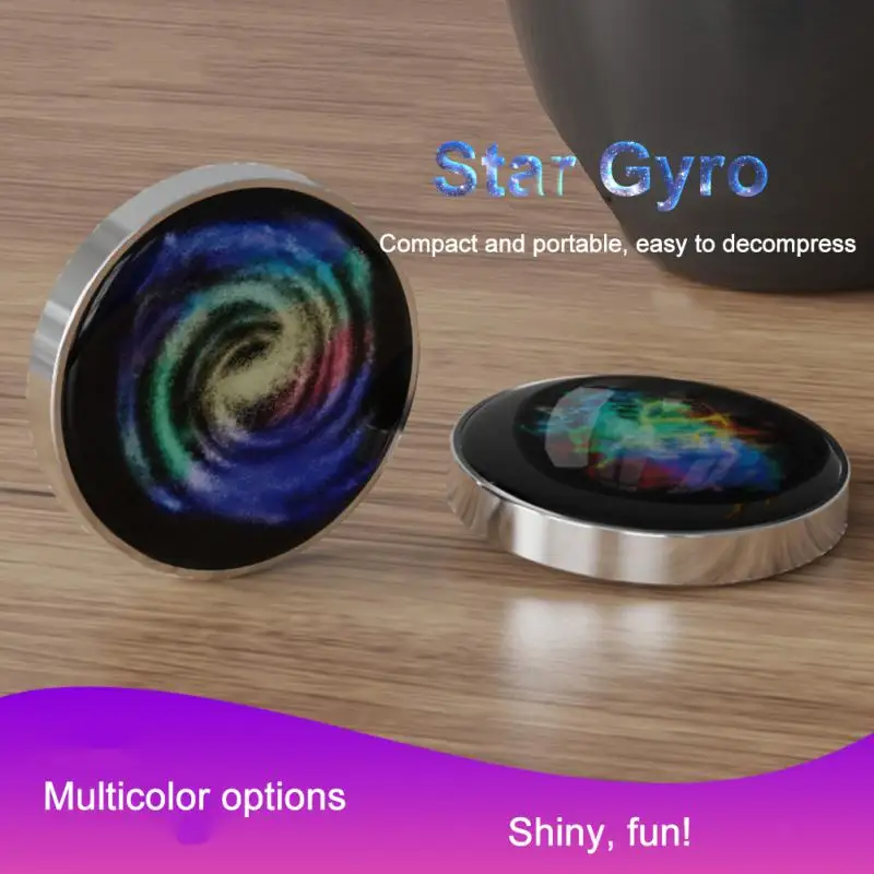 Star Gyro Reduce Pressure Colorful Children Gift Spin Game Magnetic Stainless Steel Decompression Toy Rainbow Fidget Spinner