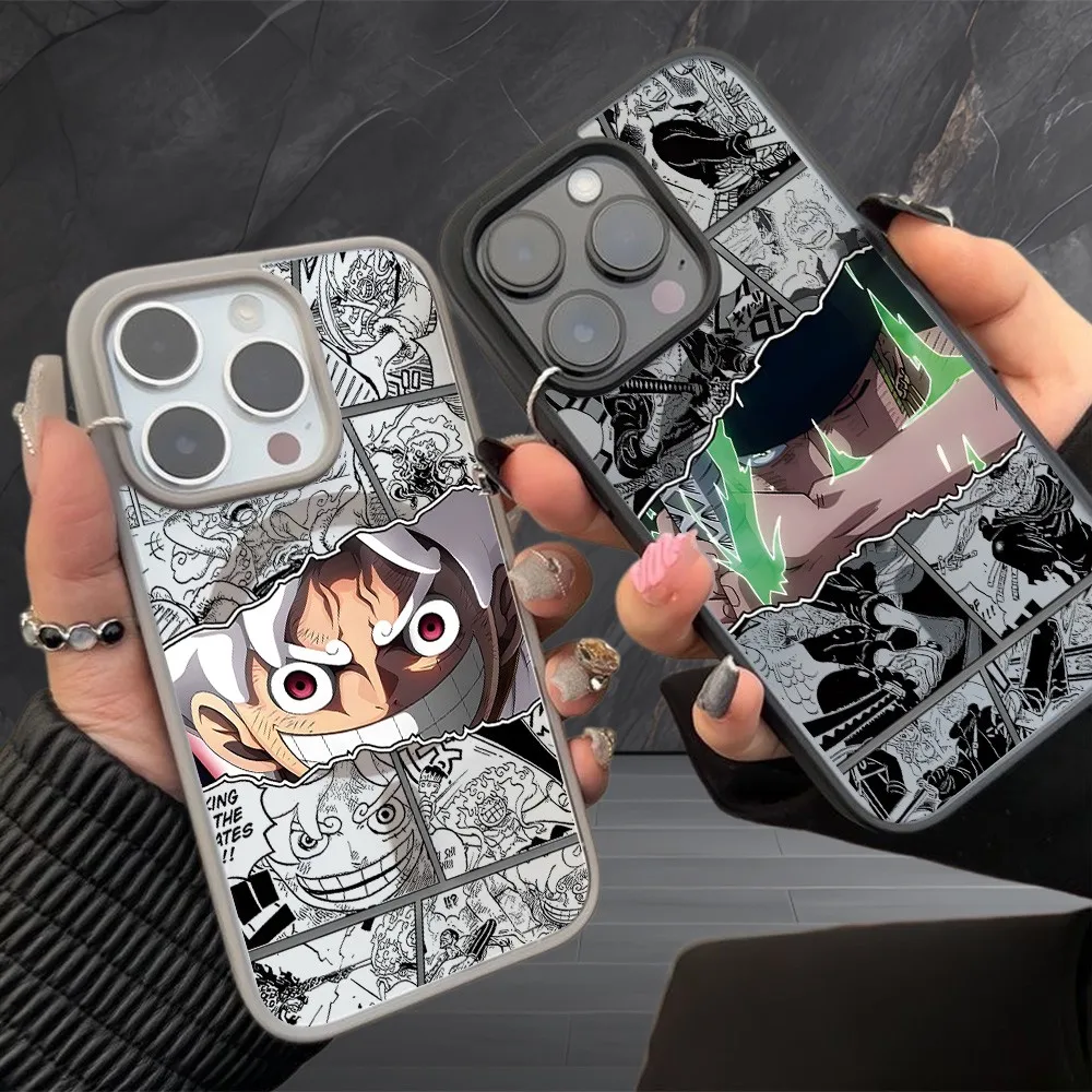 Anime One Piece Luffy Phone Cases for iPhone 18 17 17e 16e 16 15 14 Air Pro Max Plus Clear Magnetic Acrylic Back Cover