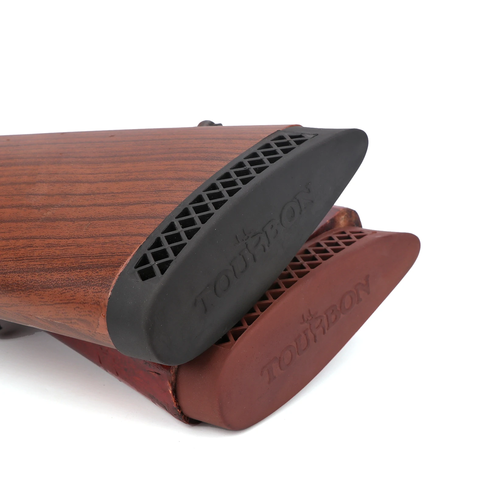 Tourbon Săn Bắn Phụ Kiện Súng Trường Cao Su Buttstock Miếng Lót Bắn Chống Trơn Trượt Giật Miếng Lót 2 Cái Nâu Đen Cho Chụp Hình