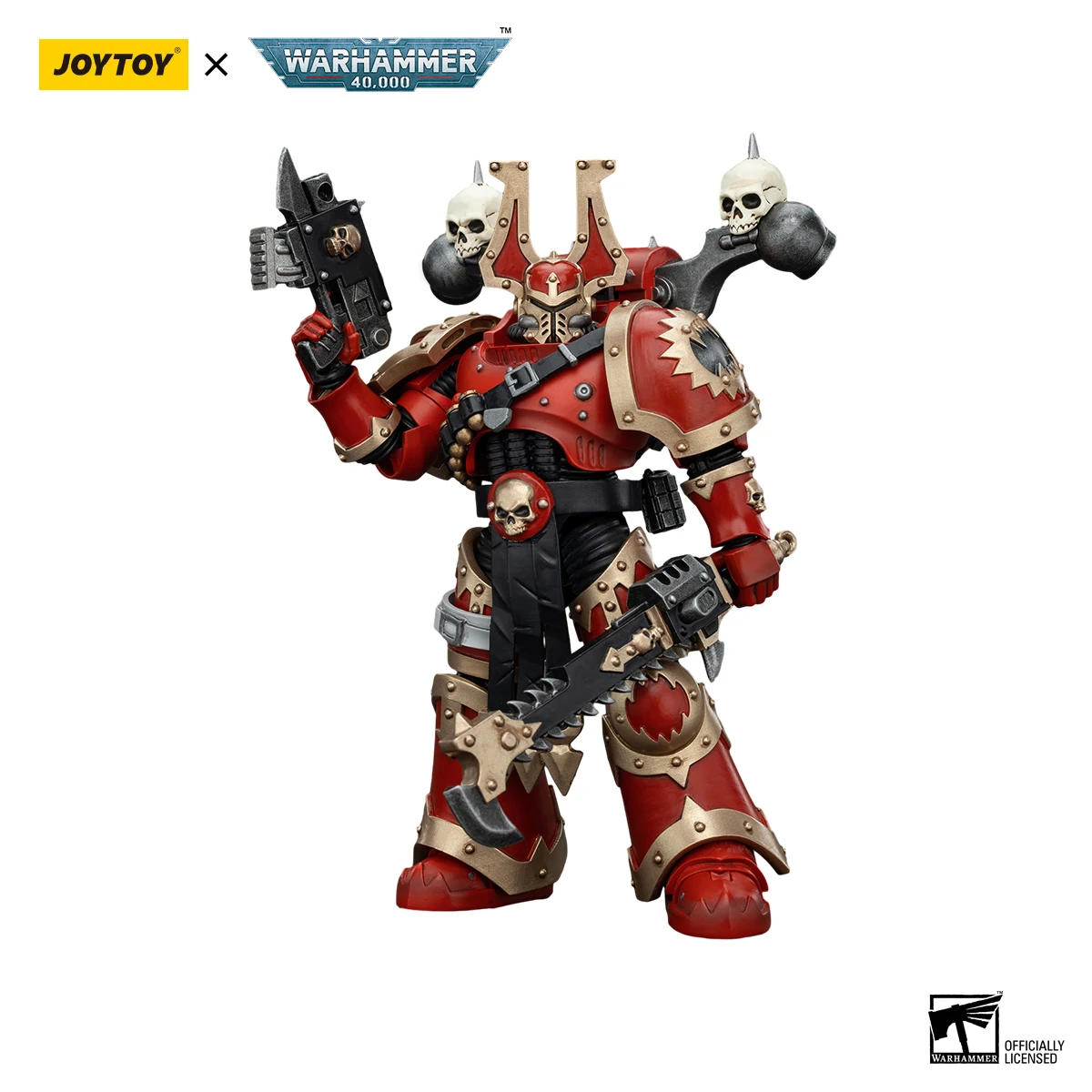 JOYTOY Warhammer 40,000 1/18 ตัวเลขการกระทํา World Eaters Khorne Berzerker 7PCS อะนิเมะทหาร