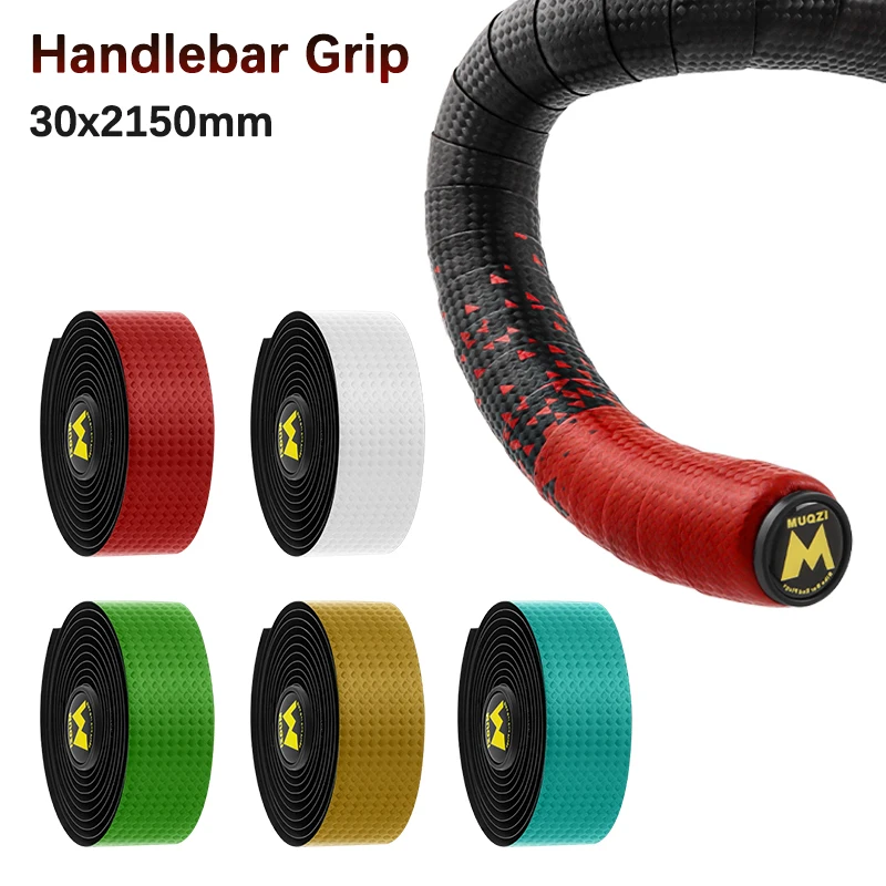 Road Bike Grips Drop Bar Tape PU+EVA Fixed Gear Track Bicycle Bullhorn Handlebar Tape 2150x30mm