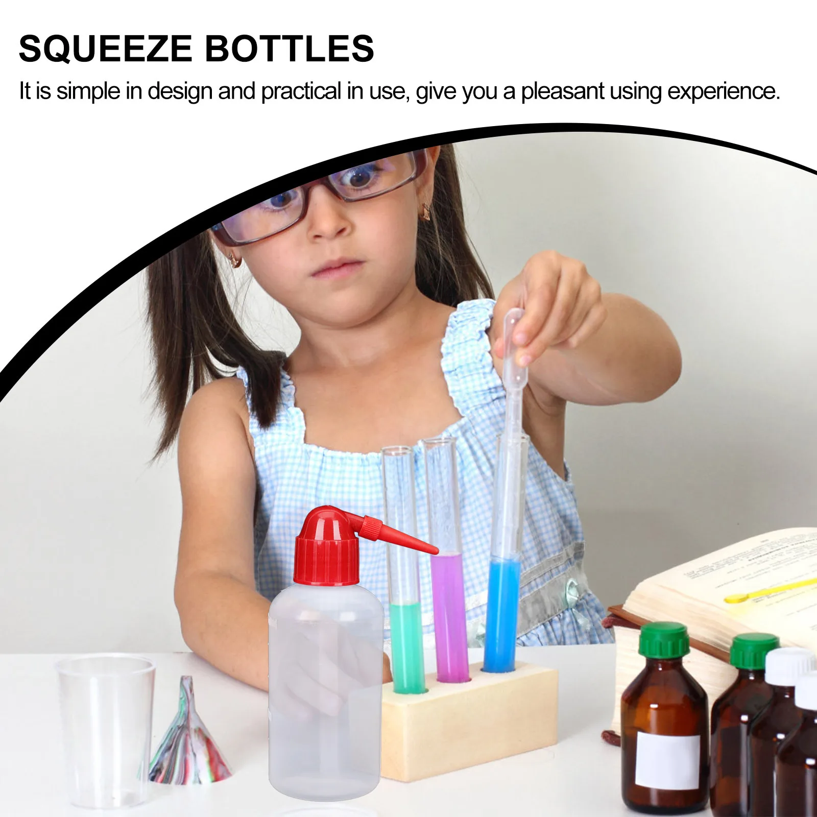 

2 Pcs Rinse Bottles Water Spray Cleaning Squeeze for Simple Watering Clear