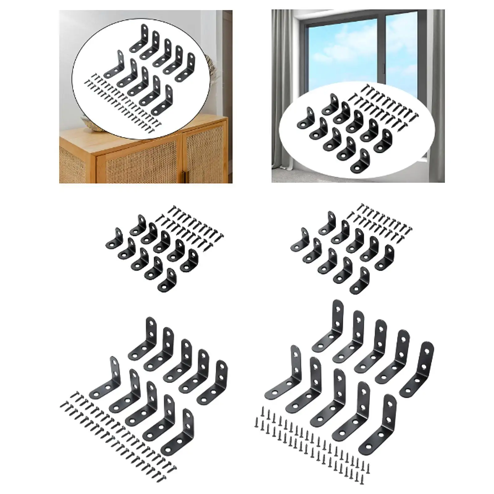 의자 DIY 목공 테이블에 대 한 10Pcs L 브래킷 코너 버팀대 코너 패스너