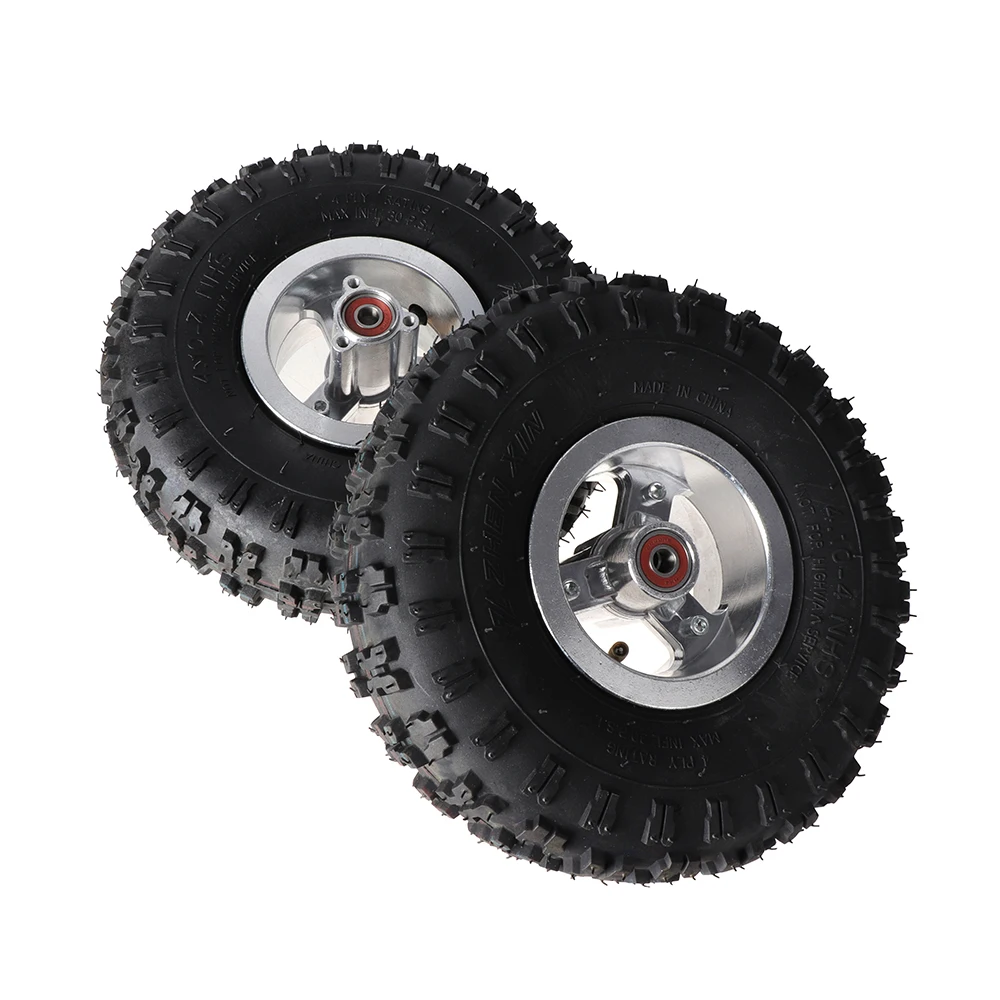 4.10-4 Tyre Wheel 4.10-4 Inner Tube Outer Tire with 4 Inch Wheel Rim for 49cc Mini Quad Dirt Bike Scooter ATV Buggy