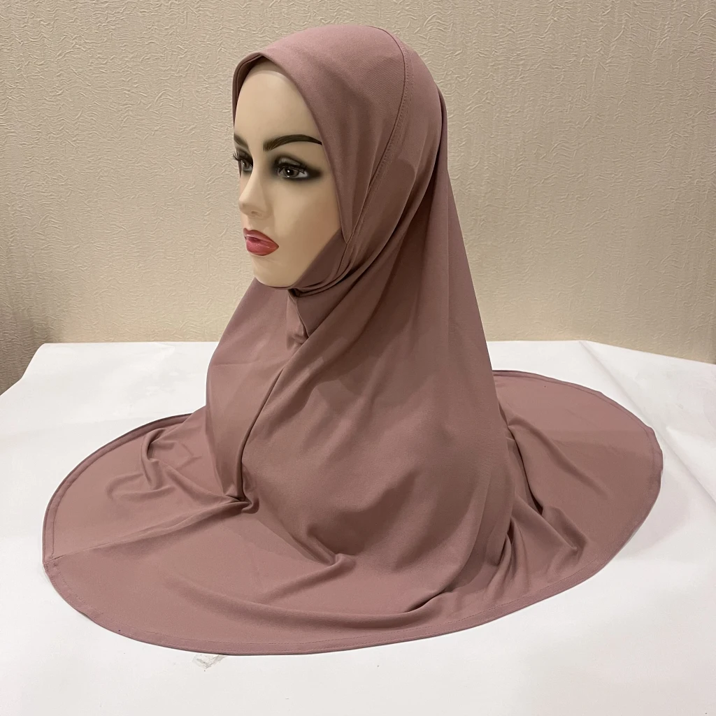H124 Erwachsene, hochwertiger, großer muslimischer Hijab-Schal mit Kinnteil, islamisches Kopftuch, Hüte, Armia, zum Anziehen, Kopfbedeckung, Turban-Kappen – Detail 21