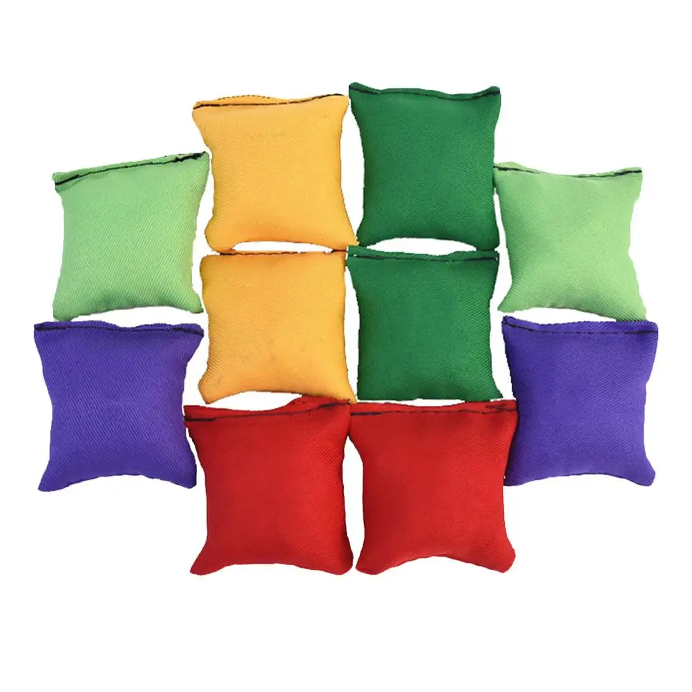 10Pcs Nylon Bean Bags Kids Family Games Bean Bag Outdoor Toss Game Supplies