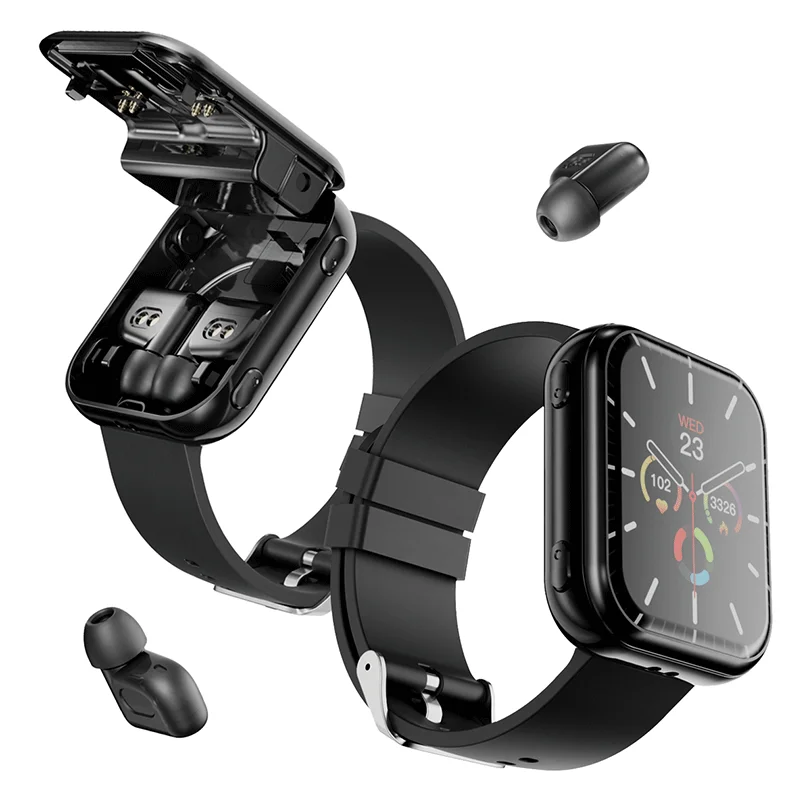 2025 ساعة ذكية جديدة مع سماعات أذن لاسلكية Smartwatch TWS بلوتوث سماعة مراقب معدل ضربات القلب ساعة رياضية ساعة اللياقة البدنية على مدار الساعة