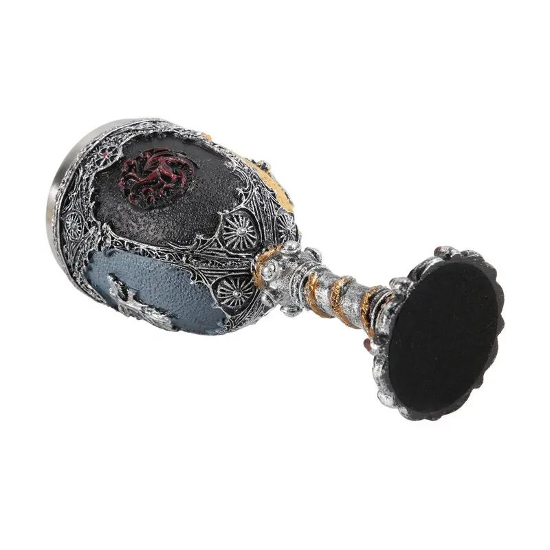 KYCOR-Medieval Knight Badge Beer Mug Stainless Steel Resin Viking Red Wine Glass Medieval Wine Glass Utensils Tea Set Stemware
