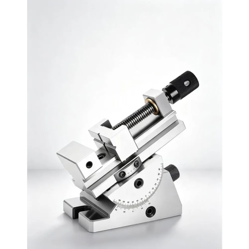Universal Flat Jaw Precision Vise, Rotating Vise, Size 2 to 3 Inches, 360° Rotation Adjustable Angle, Vertical Tilt Up to 50°