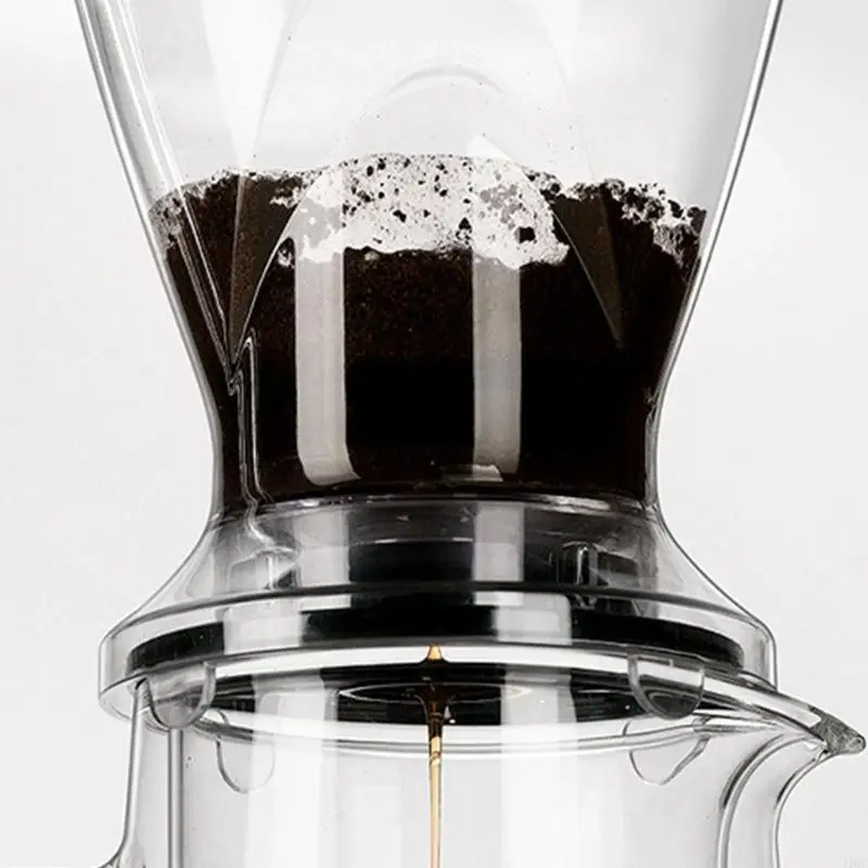 Innovative Filter Coffee Maker 650ML Heat Resistant Drips Filter Cup And Glass Carafe Perfect For Family Gatherings J0MC