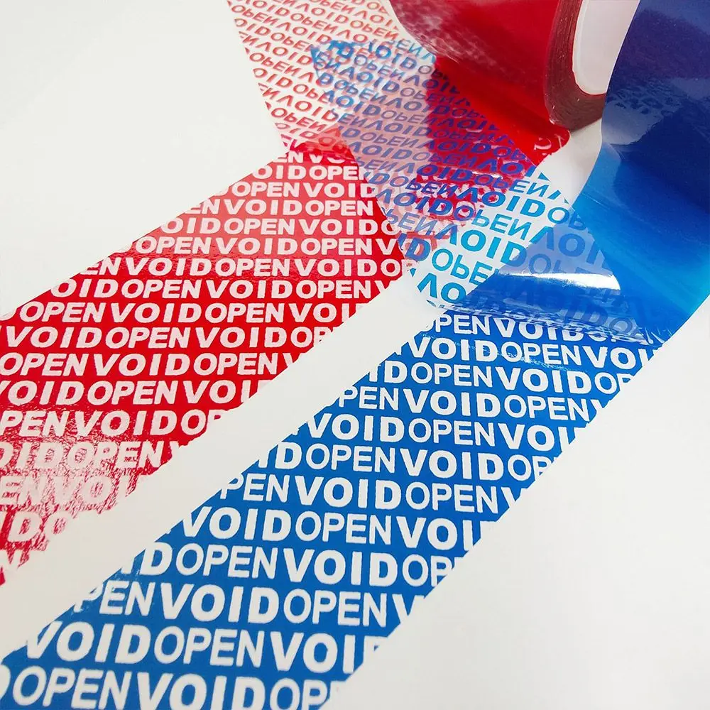 สติกเกอร์รับประกันความปลอดภัยป้องกันการงัดแงะยาว50เมตรเป็นโมฆะอุปกรณ์ป้ายผนึกเทปฉลากป้องกันของปลอม