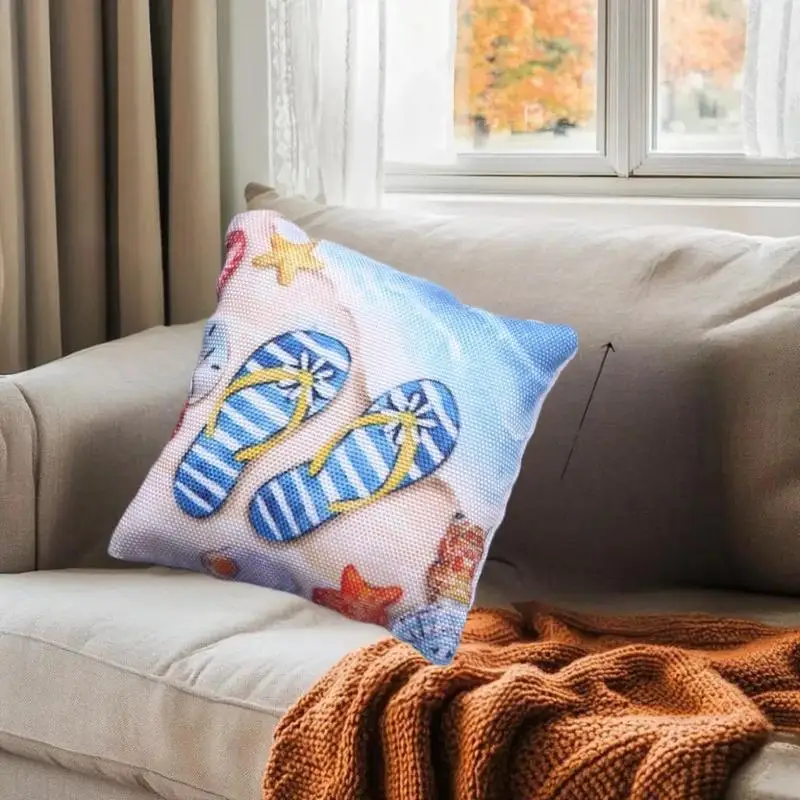 미니어처 여름 바다 해변 베개 3개 세트, 인형의 집 소파 장식 및 미니어처 홈 장면에 이상적