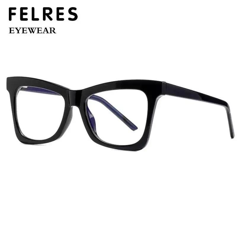 Fashion Square Gradient Myopia Glasses Women Big Frame Anti Blue Light Distance Glasses Optical Computer Prescription Glasses