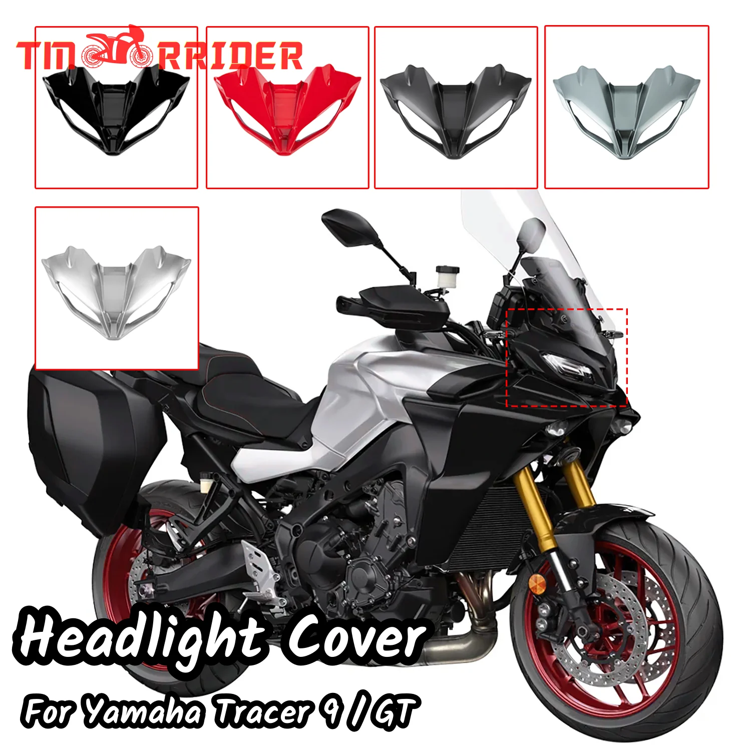 

Tracer9 Motorcycle Front Headlight Bezel Trim Cover For Yamaha Tracer 9 GT 2021 2022 Headlamp Nose Beak Cowl Protector Fairing