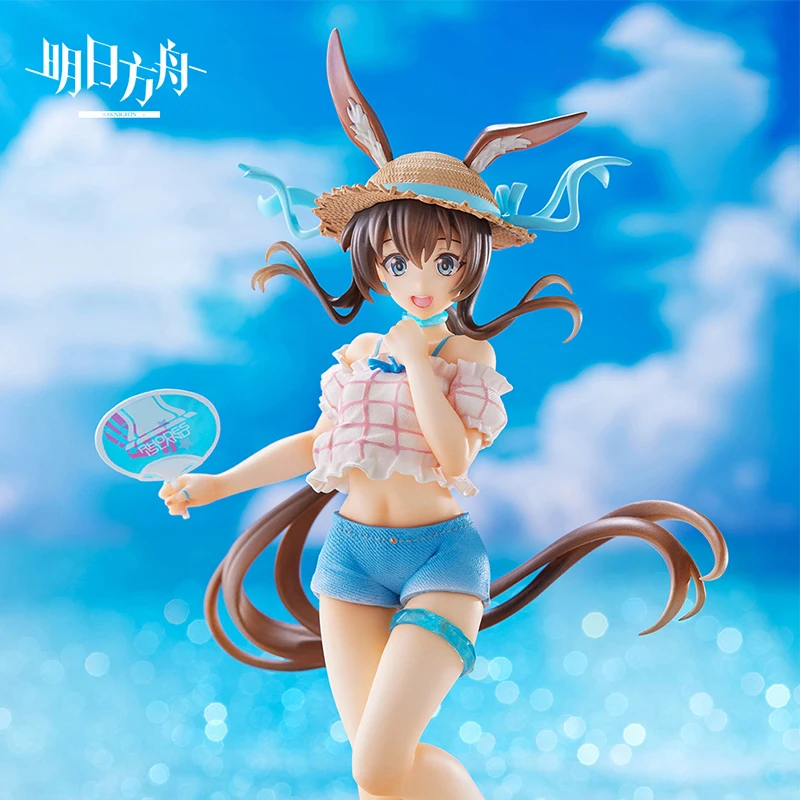 

18cm Original Arknights Amiya Anime Action Figures Swimsuit Dolls Collectible Model Desktop Ornament Trendy Toys Birthday Gift