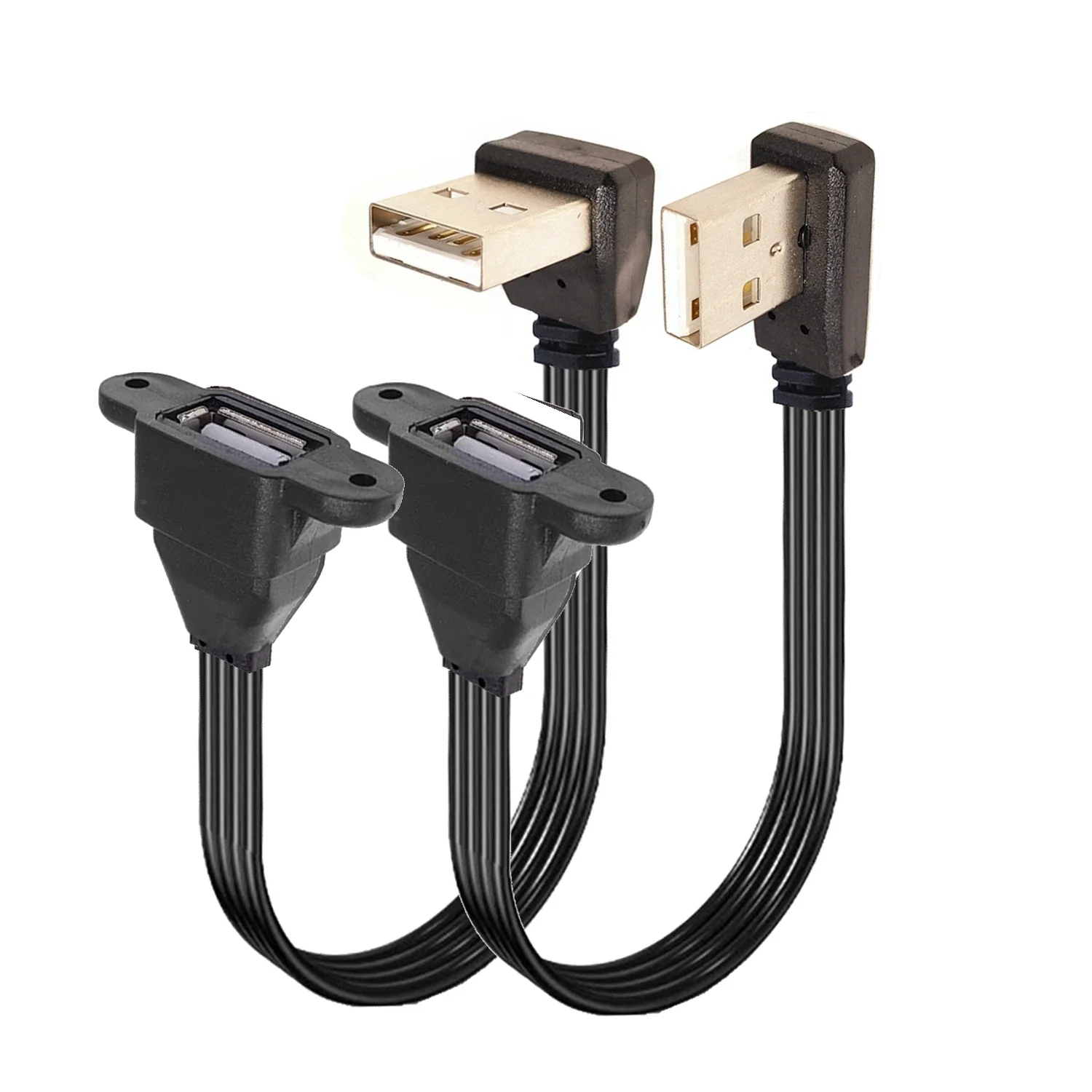 5CM 10CM 1M USB 2.0 Male to Female Extension Cable Extender Data Transfer 480mps Curved For USB Printer  Modem USB Flash Driver