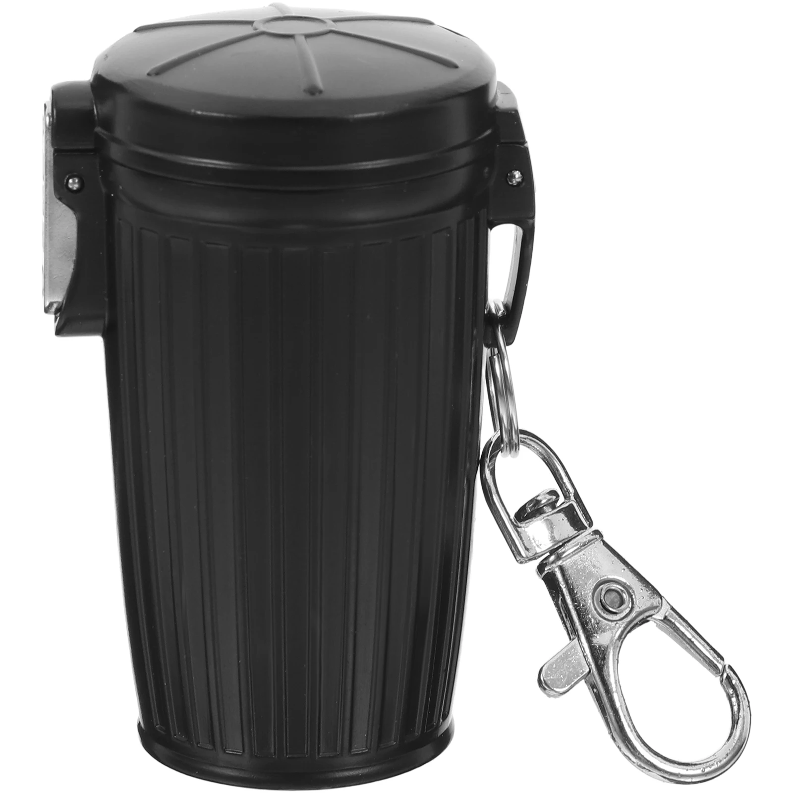 

Portable Ashtray Mini Trash Can Black Smoke Catcher Sealed Quick Extinguishing Outdoor Indoor Car Use Stylish