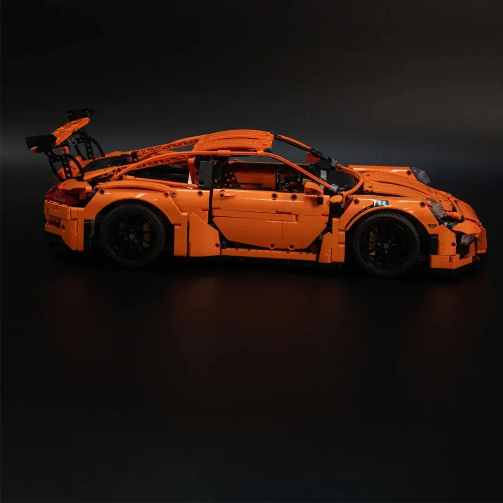 2704 ELEMENTY Techniczny Pomarańczowy GT3 RS Sportowy Samochód Klocki Konstrukcyjne Supercar Zestaw do Składania Klocków Pojazd Zabawka Prezent Dla Dzieci Dorosłych