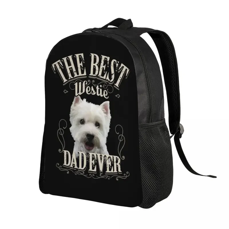 Best Westie Dadever Travel Backpack Men Women School Laptop Bookbag West Highland White Terrier Dog College Student Daypack Bags