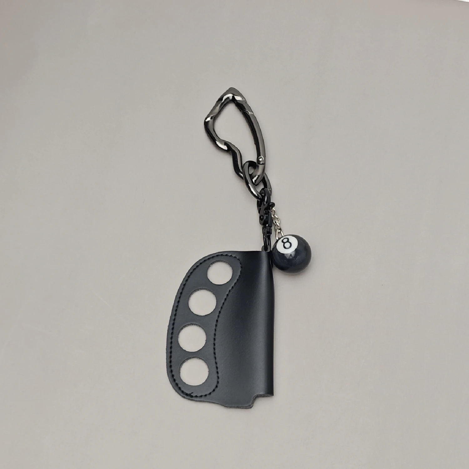 Fashion Creative Keychain Bag Pendant 3D Black No 8. Torba na zapalniczkę Kobiety Mężczyźni ESSENTIAL ICON Karabińczyk Kolor pistoletu Prezenty