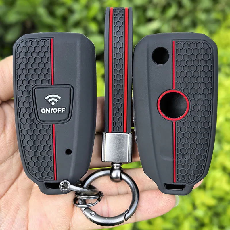 Keychain Silicone Key Case Cover for Yamaha TMAX 530 DX SX Motorcycle 2015-2017 Motorcycle Key Bag Fob Protect Shell