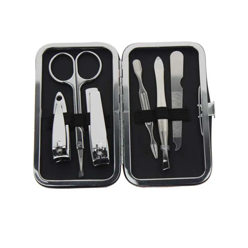 6 Stks/set Sneeuwpop Gedrukt Professionele Vrouwen Meisjes Kid Mannen Vakantie Verjaardag Kerstcadeau Aanwezig Reizen Manicure Tool Kit Set