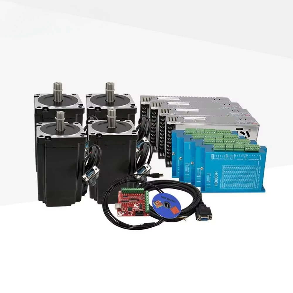 

12.5N.m High Torque NEMA 34 Closed Loop Stepper Motor 4 Axis CNC Kit