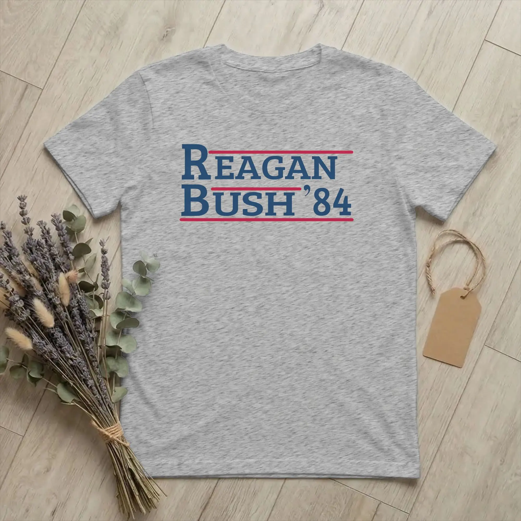 Men Women Reagan Bush 84 T Shirts Law and Order Pure Cotton Tops Vintage Short Sleeve Crewneck Tees Summer T-Shirts