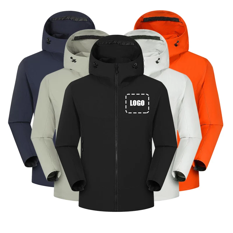 Men's Women's Thermal Fleece Lined Jacket, Graphene Heating Winter Waterproof Windproof Raincoat, Detachable Hood Hiking Ski Coa