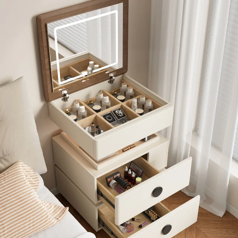 Beauty Without Makeup - Kleiner Schminktisch mit Spiegel für Schlafzimmer,