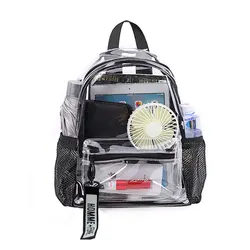 Transparent PVC shoulder bag summer large capacity waterproof fully transparent school bag PVC school bag