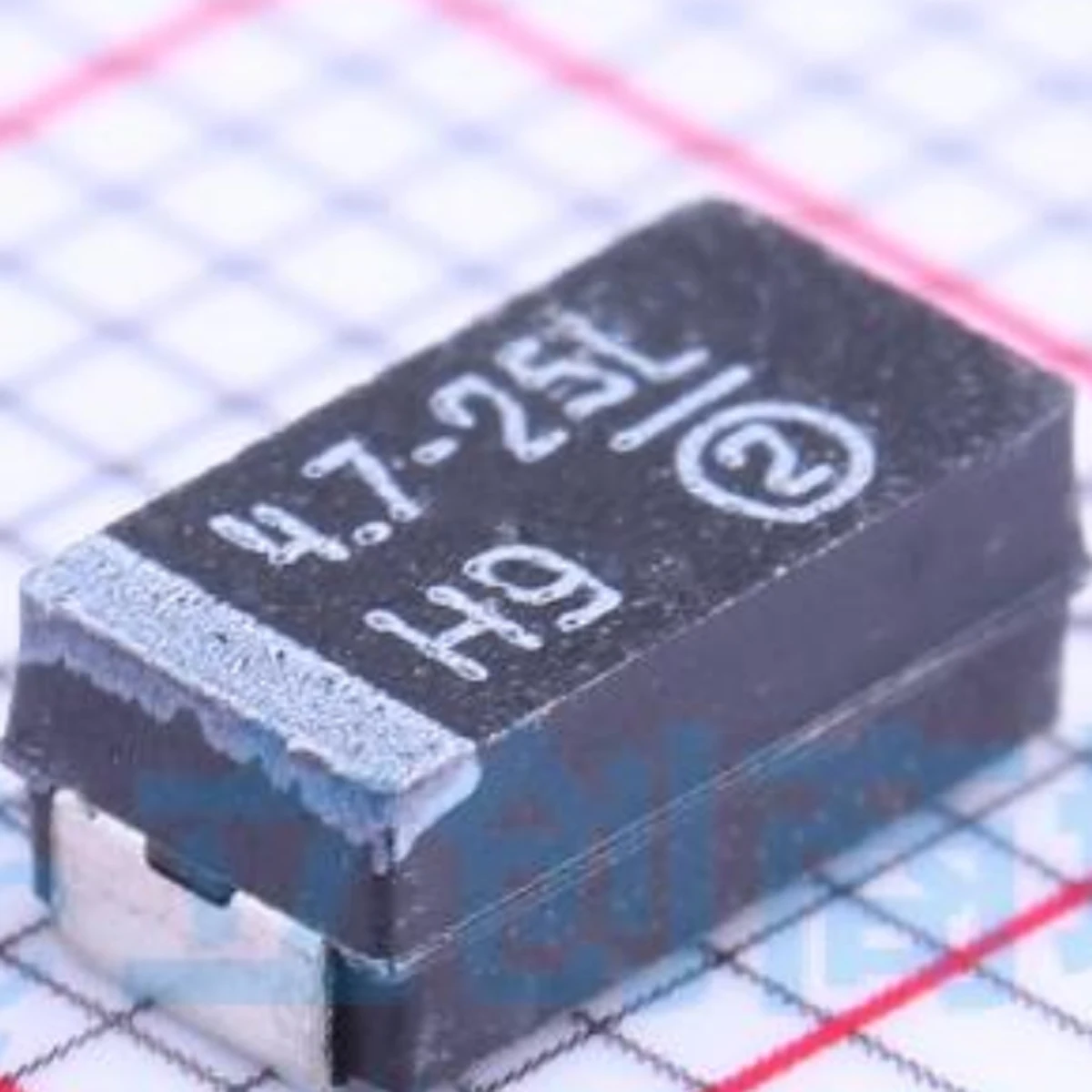 10PCS original; MARKING：4.7-25L； Tantalum capacitor 25V ± 10% 4.7uF 2 Ω @ 100kHz; CASE-C-6032:293D475X9025C2TE3