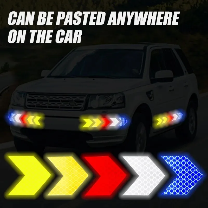 Car Helmet Safety Reflective Stickers High Visibility Waterproof Luminous Warning Reflector Strip Tape for Night Riding Walking