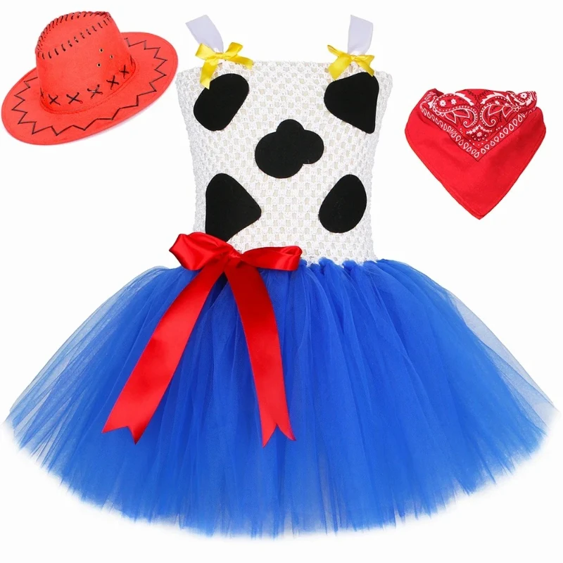Denim Style Baby Girl Tulle Tutu Skirt Outfit, Exquisite Sheer Tulle Girls Birthday Party Dress, Kids Halloween Clothes Outfit